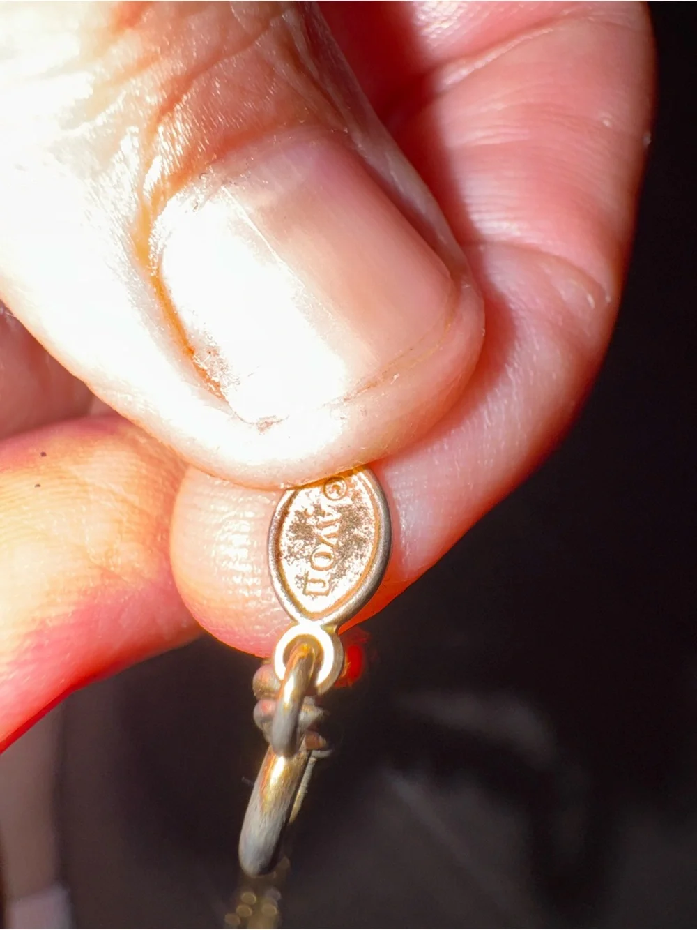 Vintage Avon Greek Key Flat Link Chain Necklace - Gold